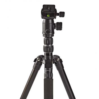 Stativ | Maximale Belastbarkeit: 3.0 kg | Min. arbeitshöhe: 17.5 cm | Max. Arbeitshöhe: 145.0 cm | 3 Segmente | Kugelkopf | Tragetasche enthalten | Reversible Mittelsäule | ABS / Aluminium | Schwarz