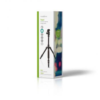 Stativ | Maximale Belastbarkeit: 3.0 kg | Min. arbeitshöhe: 17.5 cm | Max. Arbeitshöhe: 145.0 cm | 3 Segmente | Kugelkopf | Tragetasche enthalten | Reversible Mittelsäule | ABS / Aluminium | Schwarz