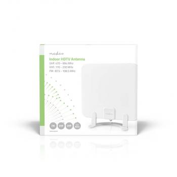Innenantenne | Aktiv | FM / UHF / VHF | Empfangsbereich: 0-25 km | LTE700 | Verstärkung dBi (bei Antennenkabel): 30 dB | ABS | Weiss