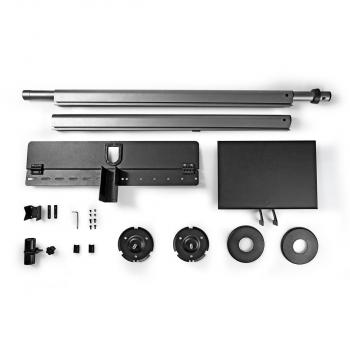 Vollbeweglicher TV-Ständer | 37 - 70 " | maximal unterstützes Bildschirmgewicht: 30 kg | kippbar | drehbar | Einstellbare voreingestellte Höhen | Aluminium / Stahl | Schwarz / Silber