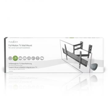 Vollbewegliche-TV-Wandhalterung | 32 - 70 " | maximal unterstützes Bildschirmgewicht: 40 kg | kippbar | drehbar | Minimaler Wandabstand: 80 mm | Maximaler Wandabstand: 520 mm | 3 Drehpunkt(e) | Stahl | Schwarz