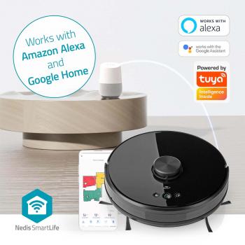 SmartLife Roboter-Staubsauger | Laser-Navigation | Wi-Fi | Kapazität Auffangbehälter: 0.6 l | Automatisches Laden | Maximale Betriebszeit: 2 Std | Schwarz | Android? / IOS