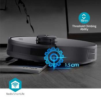 SmartLife Roboter-Staubsauger | Laser-Navigation | Wi-Fi | Kapazität Auffangbehälter: 0.6 l | Automatisches Laden | Maximale Betriebszeit: 2 Std | Schwarz | Android? / IOS