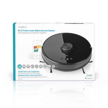 SmartLife Roboter-Staubsauger | Laser-Navigation | Wi-Fi | Kapazität Auffangbehälter: 0.6 l | Automatisches Laden | Maximale Betriebszeit: 2 Std | Schwarz | Android? / IOS