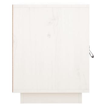 Nachttisch Weiß 40x34x45 cm Massivholz Kiefer