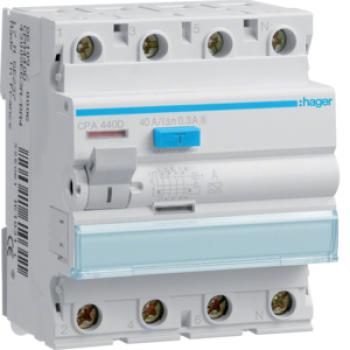 Hager CPA440D FI-Schalter 4P 6kA 40A 300mA Typ S