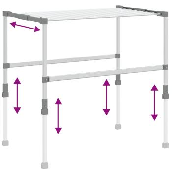 Wäschetrockner 83x(50-55)x(40-85) cm Aluminium