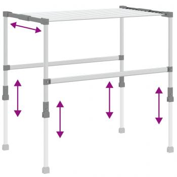 Wäschetrockner 83x(50-55)x(40-85) cm Aluminium