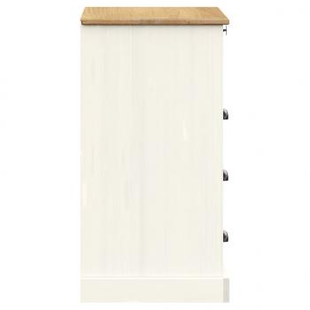 Kommode VIGO Weiß 80x40x76 cm Massivholz Kiefer