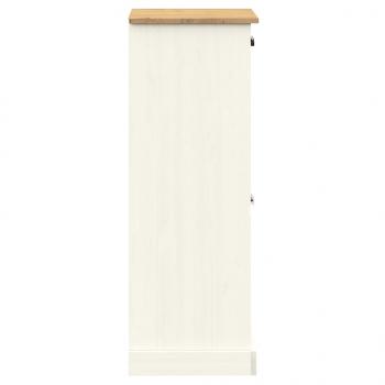 Schuhschrank VIGO Weiß 60x35x96 cm Massivholz Kiefer