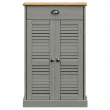 Schuhschrank VIGO Grau 60x35x96 cm Massivholz Kiefer