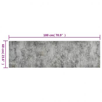 Küchenteppich Waschbar Beton 60x180 cm Samt