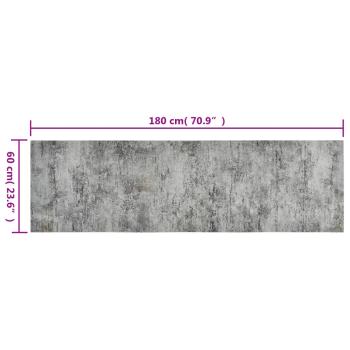 Küchenteppich Waschbar Beton 60x180 cm Samt