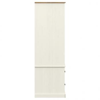 Kleiderschrank VIGO Weiß 90x55x176 cm Massivholz Kiefer