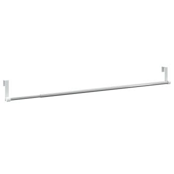 Gardinenstangen 2 Stk. Weiß und Silbern 60-105 cm Aluminium