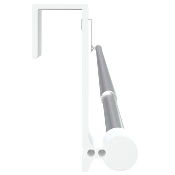 Gardinenstangen 2 Stk. Weiß und Silbern 60-105 cm Aluminium