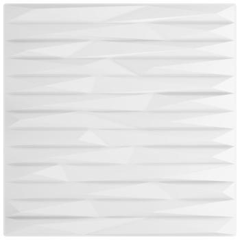 Wandpaneele 24 Stk. Weiß 50x50 cm XPS 6 m² Stein