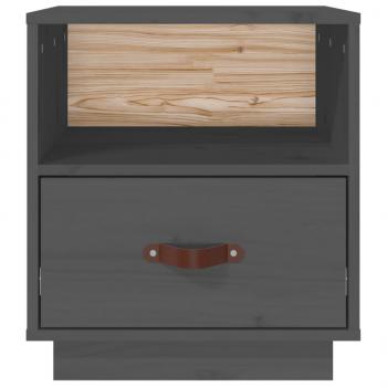 Nachttisch Grau 40x34x45 cm Massivholz Kiefer