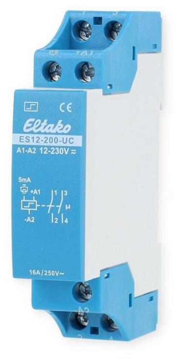 ARDEBO.de Eltako ES12-200-UC Stromstoßschalter, 2 Schließer potenzialfrei, 16A, 250V AC (21200002)