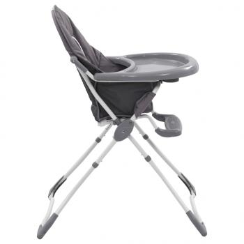 Baby-Hochstuhl Grau und Weiß 