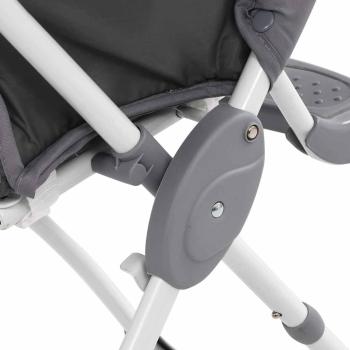 Baby-Hochstuhl Grau und Weiß 
