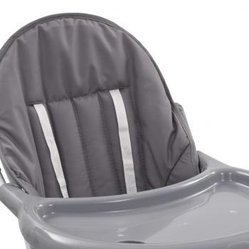Baby-Hochstuhl Grau und Weiß 