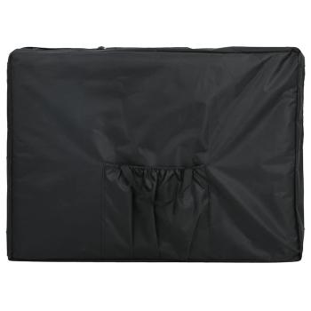 Massageliege Klappbar 4-Zonen mit Aluminiumgestell Schwarz