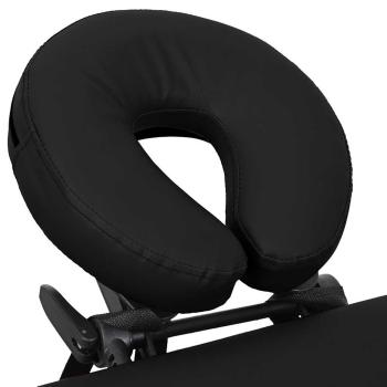 Massageliege Klappbar 4-Zonen mit Aluminiumgestell Schwarz