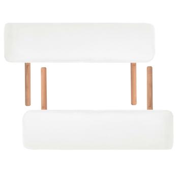 Massageliege 2-Zonen Klappbar 10 cm Sitz Weiß