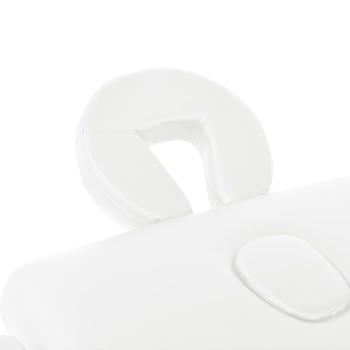 Massageliege 2-Zonen Klappbar 10 cm Sitz Weiß