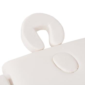 Massageliege 3-Zonen Klappbar 10 cm Sitz Weiß