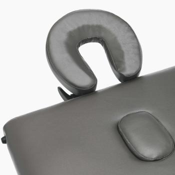 Massagetisch mit 2 Zonen Holzrahmen Anthrazit 186×68 cm