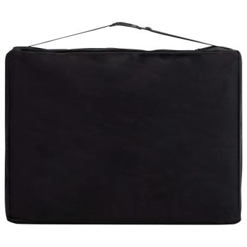 Massageliege Klappbar 2-Zonen mit Holzgestell Lila