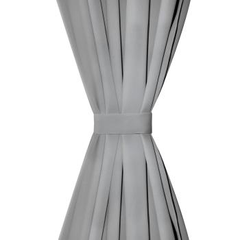 Vorhänge aus Mikro-Satin 2 Stk. mit Schlaufen 140×175 cm Grau