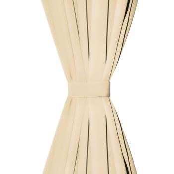 Vorhänge Mikro-Satin 2 Stk. mit Schlaufen 140x245 cm Beige