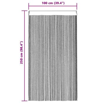 Fadenvorhang 2 Stk.100 x 250 cm Weiß