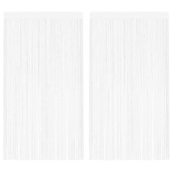 Fadenvorhänge 2 Stk. 140 x 250 cm Weiß