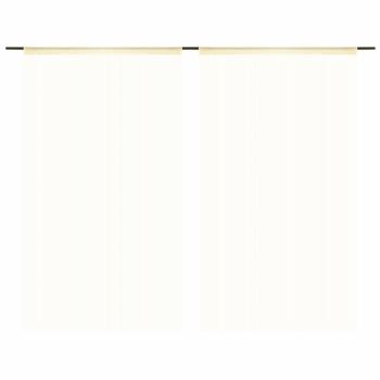 Fadenvorhänge 2 Stk. 140 x 250 cm Cremefarben