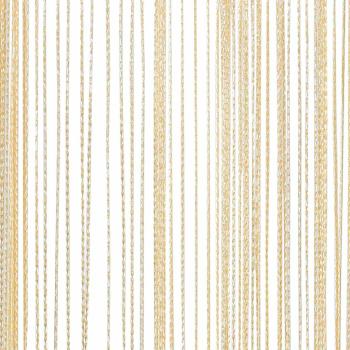 Fadenvorhänge 2 Stk. 140 x 250 cm Cremefarben