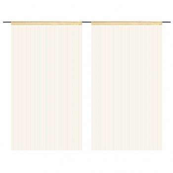 Fadenvorhänge 2 Stk. 100 x 250 cm Beige