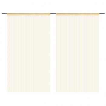 Fadenvorhänge 2 Stk. 140 x 250 cm Beige