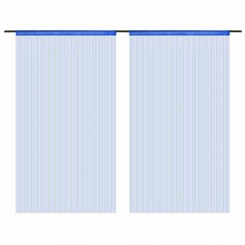 Fadenvorhänge 2 Stk. 140 x 250 cm Blau