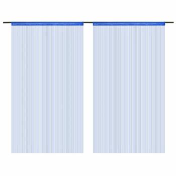 Fadenvorhänge 2 Stk. 140 x 250 cm Blau