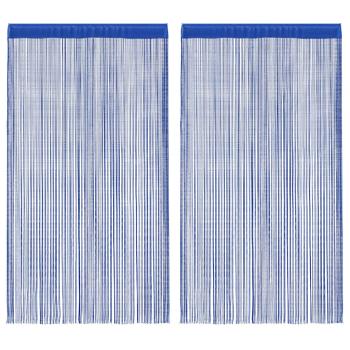 Fadenvorhänge 2 Stk. 140 x 250 cm Blau
