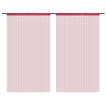 Fadenvorhänge 2 Stk. 100 x 250 cm Burgunderrot