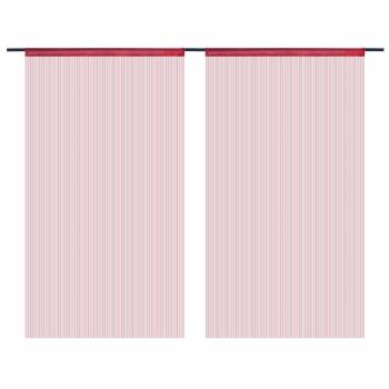 Fadenvorhänge 2 Stk. 140 x 250 cm Burgunderrot