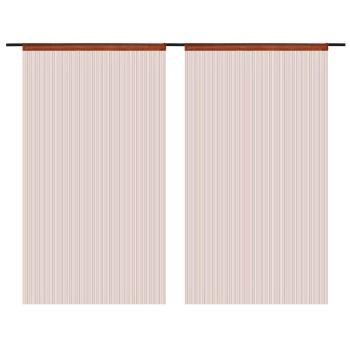 Fadenvorhänge 2 Stk. 100 x 250 cm Braun