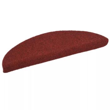 ARDEBO.de - 15 Stk. Selbstklebende Treppenmatten Nadelvlies 56x17x3cm Rot