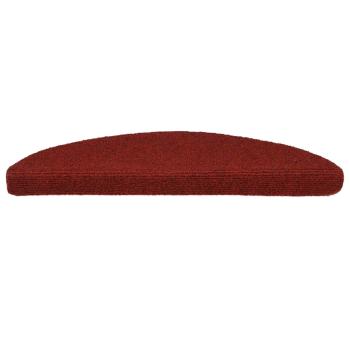 Stufenmatten Selbstklebend 15 Stk. 56x17x3 cm Bordeauxrot Halbrund