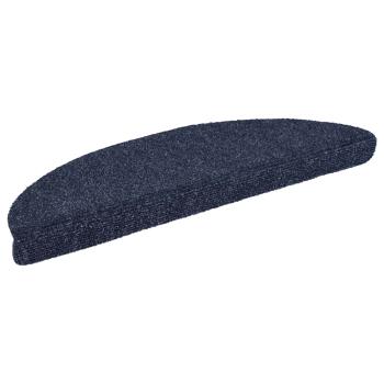 15 Stk. Selbstklebende Treppenmatten Nadelvlies 56x17x3cm Blau